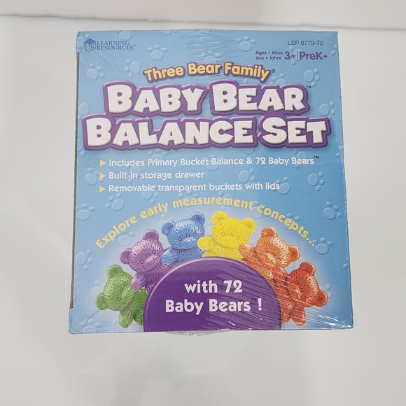 72 Bears Learning Resources Three Bear Family Baby Bear Balance Set PreK - Picture 3 of 5